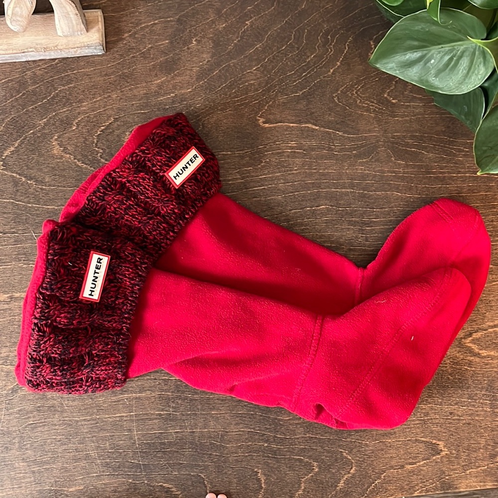 Red hunter boot socks tall